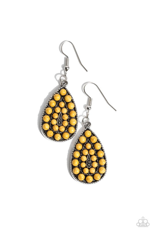 Rural Replica - Yellow - Paparazzi Earring Image