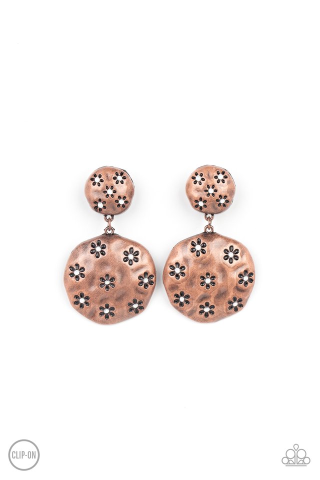 Industrial Fairytale - Copper - Paparazzi Earring Image