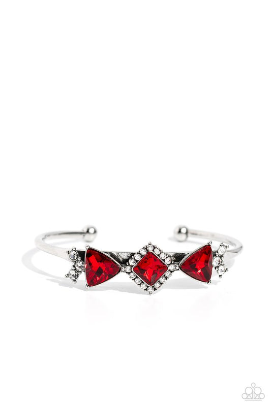 Strategic Sparkle - Red - Paparazzi Bracelet Image