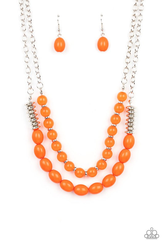 Venetian Voyage - Orange - Paparazzi Necklace Image
