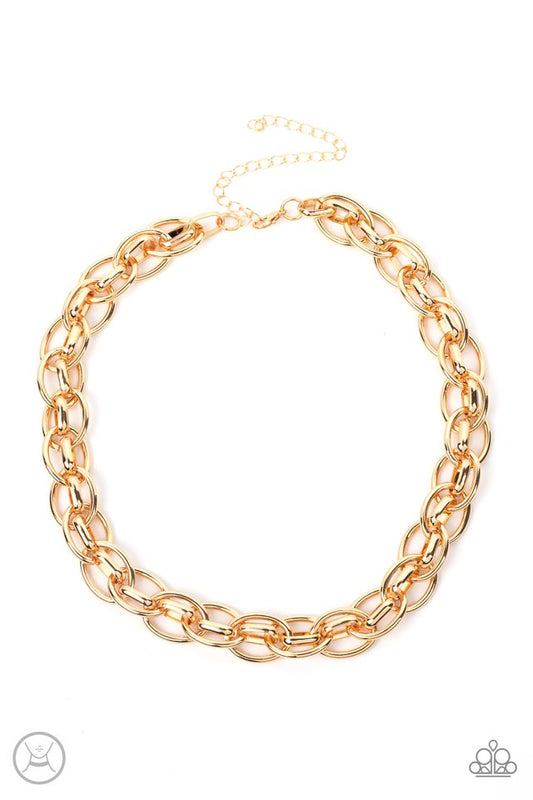 Tough Crowd - Gold - Paparazzi Necklace Image