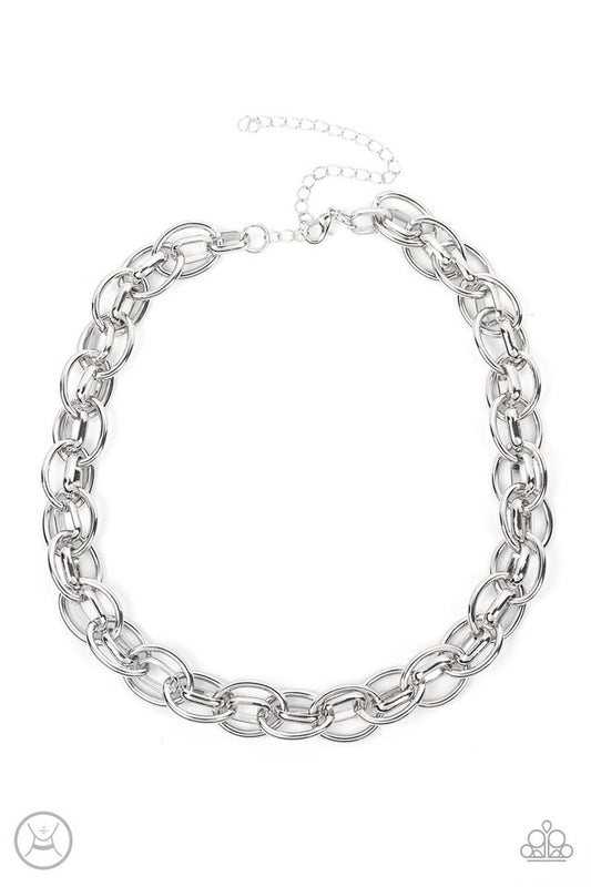Tough Crowd - Silver - Paparazzi Necklace Image