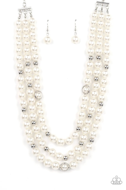 Needs No Introduction - White - Paparazzi Necklace Image
