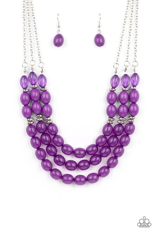 Coastal Cruise - Purple - Paparazzi Necklace Image