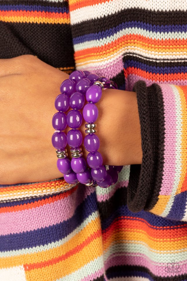Coastal Coastin - Purple - Paparazzi Bracelet Image