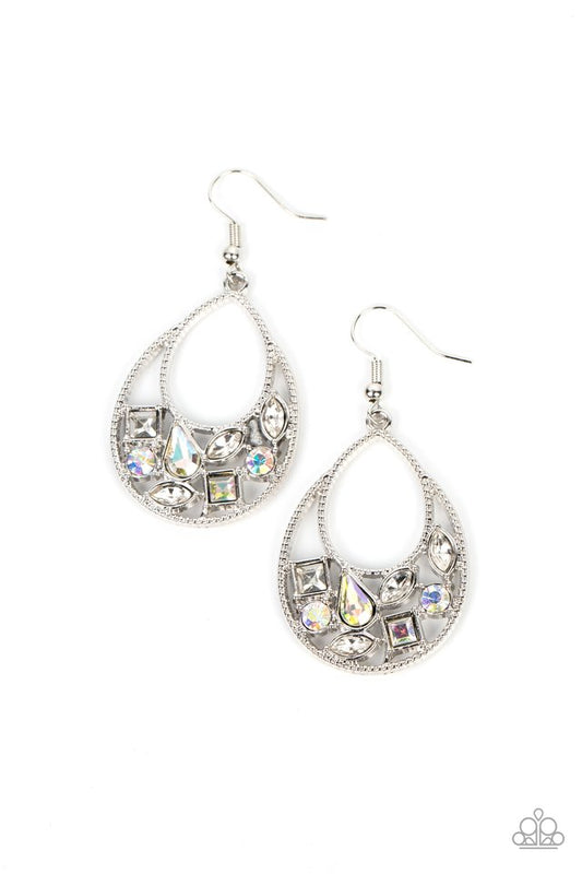 Regal Recreation - White - Paparazzi Earring Image