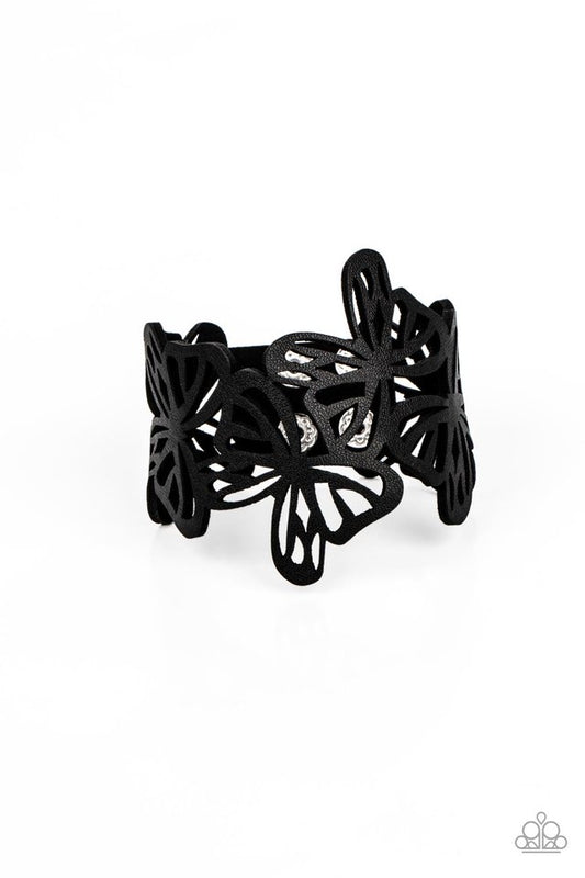 Butterfly Breeze - Black - Paparazzi Bracelet Image