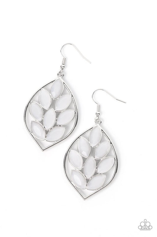 Glacial Glades - White - Paparazzi Earring Image