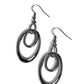 So OVAL-Rated - Black - Paparazzi Earring Image