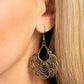 Frilly Finesse - Brass - Paparazzi Earring Image