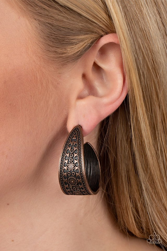 Marketplace Mixer - Copper - Paparazzi Earring Image