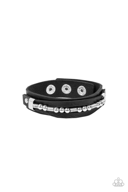 Easy on the Hardware - Black - Paparazzi Bracelet Image