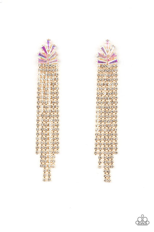 Overnight Sensation - Gold - Paparazzi Earring Image