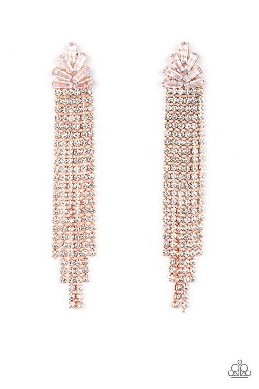 Overnight Sensation - Copper - Paparazzi Earring Image