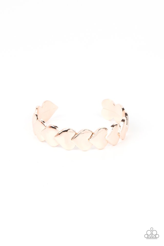 Hearts Galore - Rose Gold - Paparazzi Bracelet Image