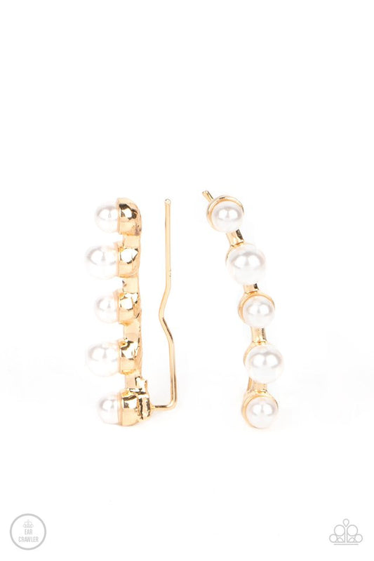 Drop-Top Attitude - Gold - Paparazzi Earring Image