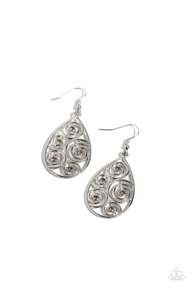 Billowy Bliss - Brown - Paparazzi Earring Image