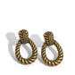 Roping Rodeo - Brass - Paparazzi Earring Image