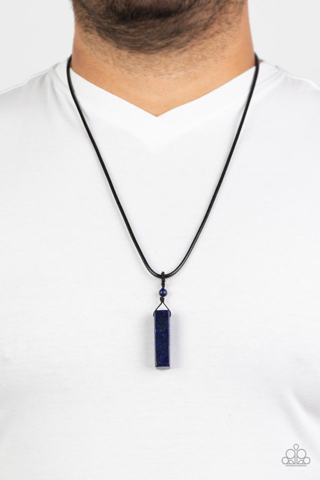 Paparazzi Necklace ~ Comes Back ZEN-fold - Blue – Paparazzi