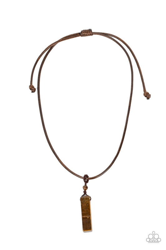 Paparazzi Necklace ~ Comes Back ZEN-fold - Brown