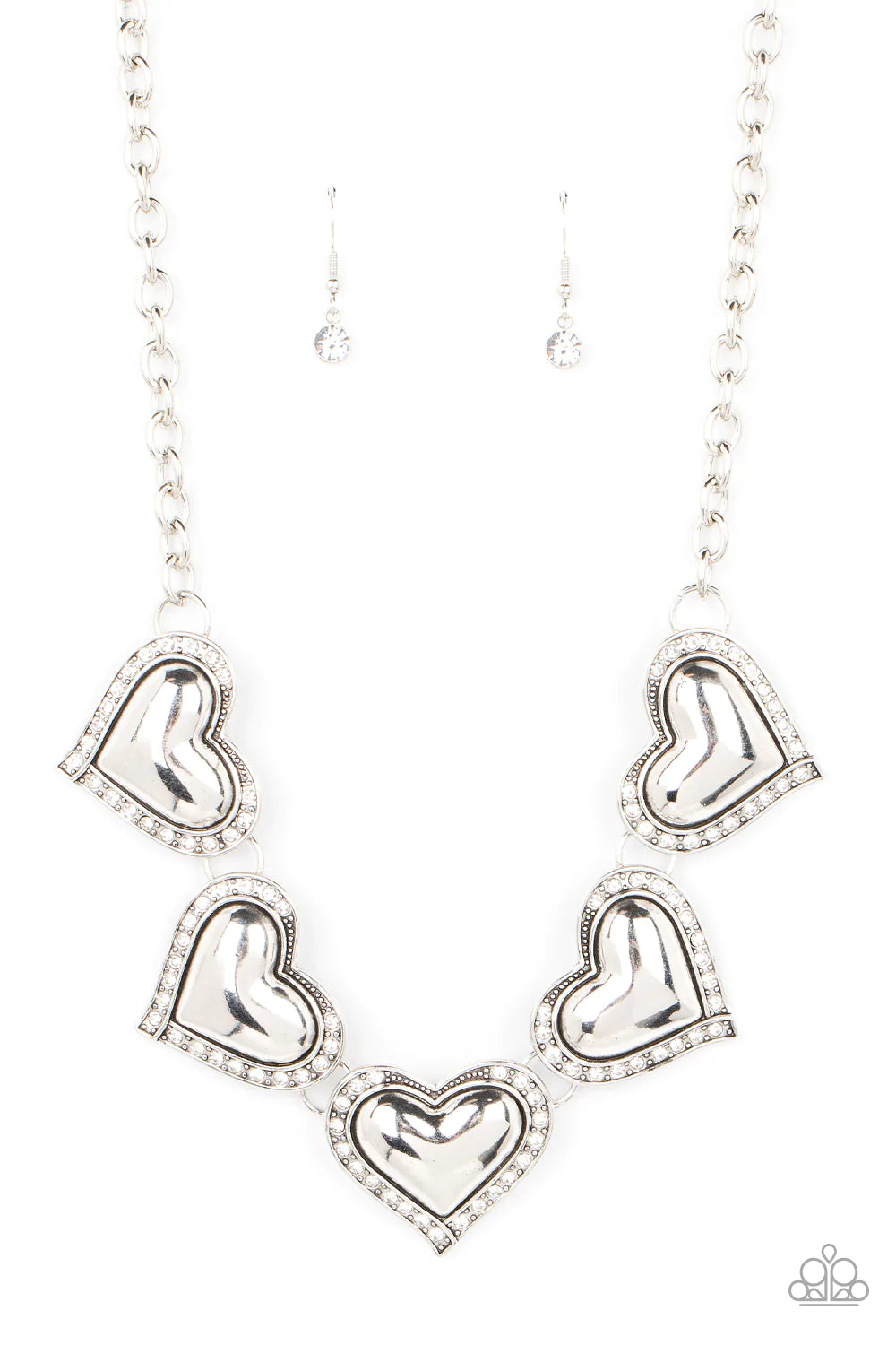 Paparazzi Necklace ~ Kindred Hearts - White