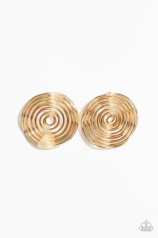 COIL Over - Gold - Paparazzi Earring Image