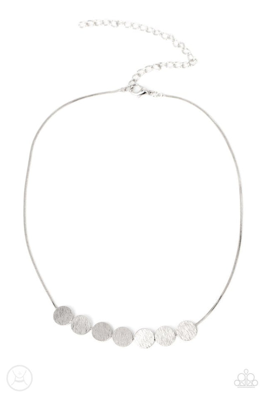 Slimmer Glimmer - Silver - Paparazzi Necklace Image