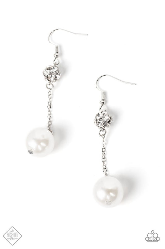 Nautical Nostalgia - White - Paparazzi Earring Image