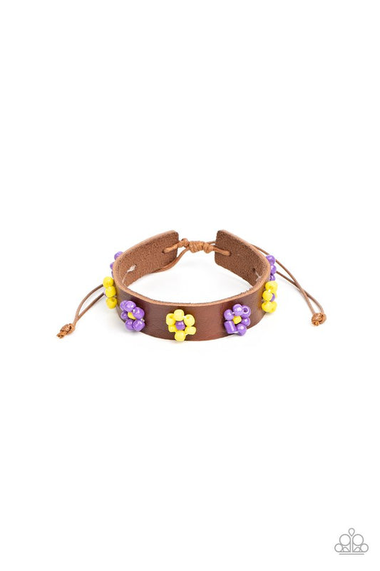 Flowery Frontier - Purple - Paparazzi Bracelet Image