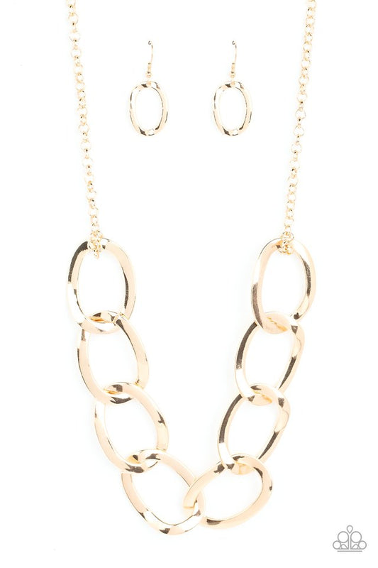 Ive got the Power - Gold - Paparazzi Necklace Image