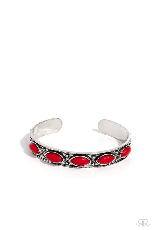 Out in the Boonies - Red - Paparazzi Bracelet Image