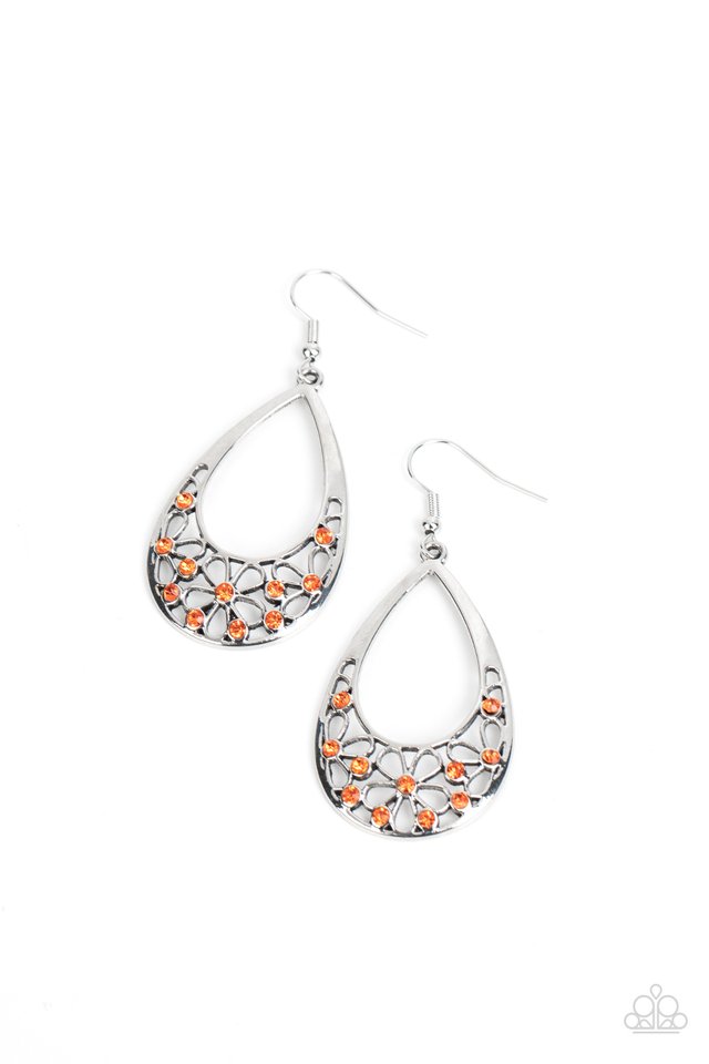 Terrace Trinket - Orange - Paparazzi Earring Image