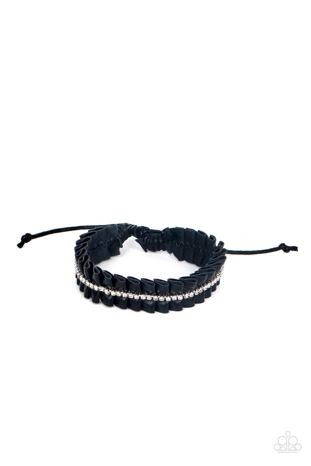 Pretty, Pretty PLEATS - Black - Paparazzi Bracelet Image