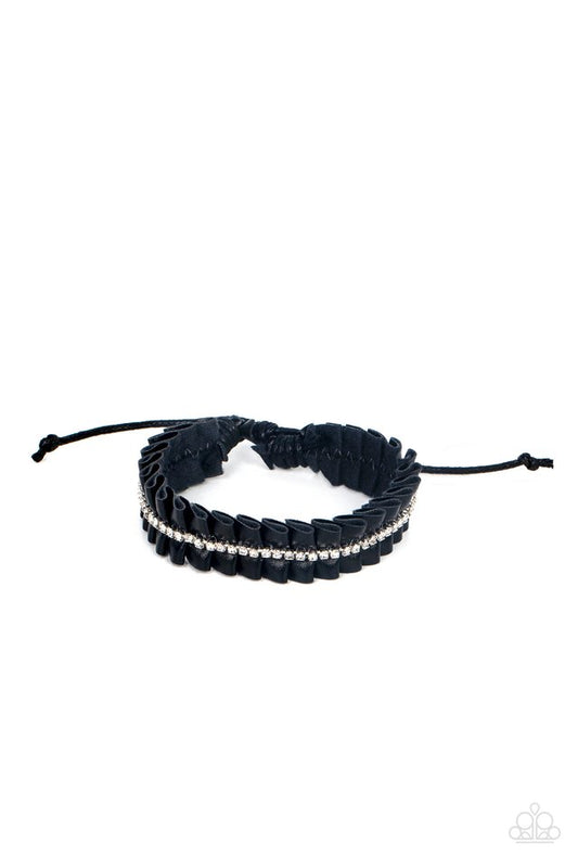 Pretty, Pretty PLEATS - Black - Paparazzi Bracelet Image