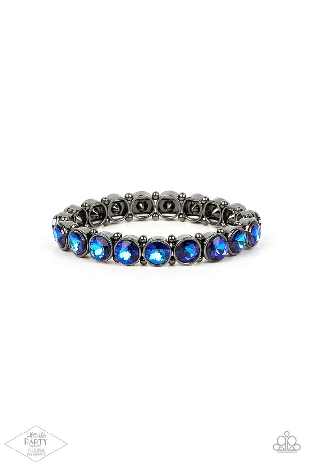 Pulsera Paparazzi ~ Brillo recubierto de azúcar - Azul multi