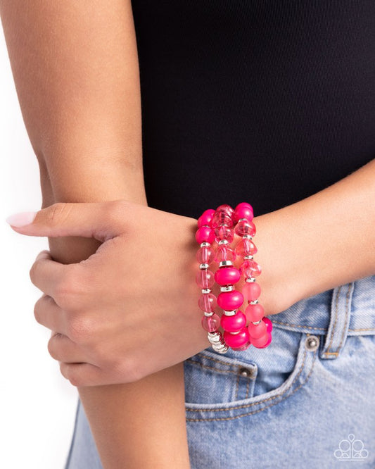 Colorful Charade - Pink - Paparazzi Bracelet Image