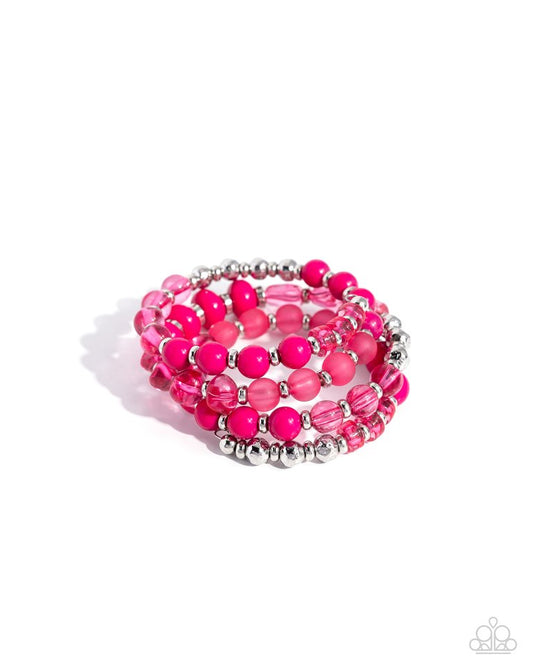 Colorful Charade - Pink - Paparazzi Bracelet Image