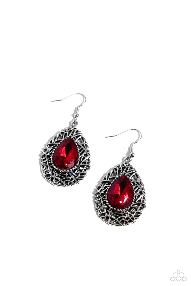 Nest Nouveau - Red - Paparazzi Earring Image