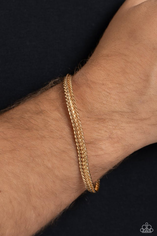 Cable Train - Gold - Paparazzi Bracelet Image