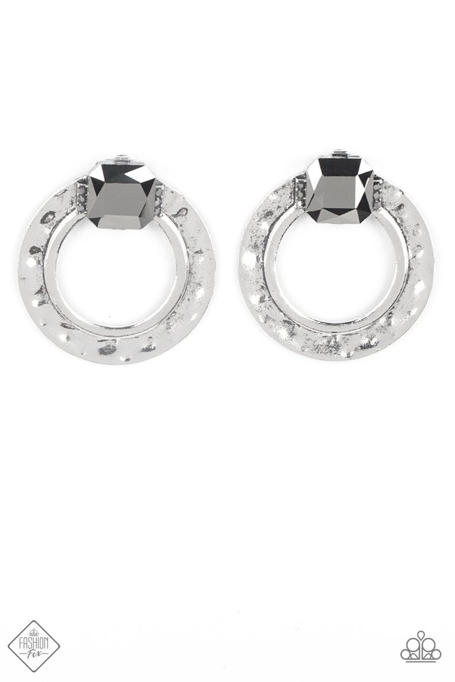 Smoldering Scintillation - Silver - Paparazzi Earring Image