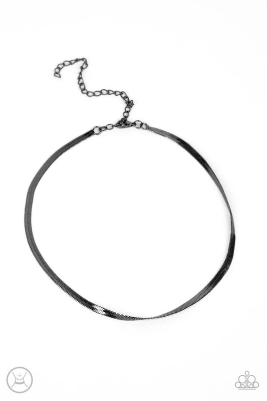 In No Time Flat - Black - Paparazzi Necklace Image