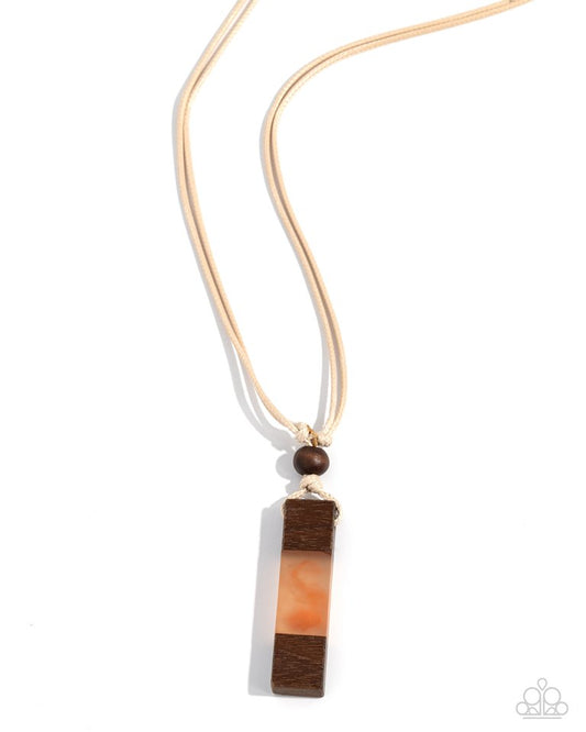 Timber Totem - Orange - Paparazzi Necklace Image
