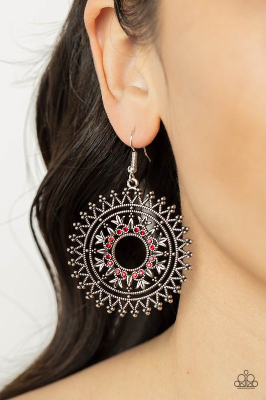 Revel in Radiance - Red - Paparazzi Earring Image