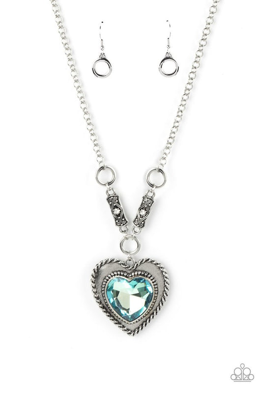 Heart Full of Fabulous - Blue - Paparazzi Necklace Image