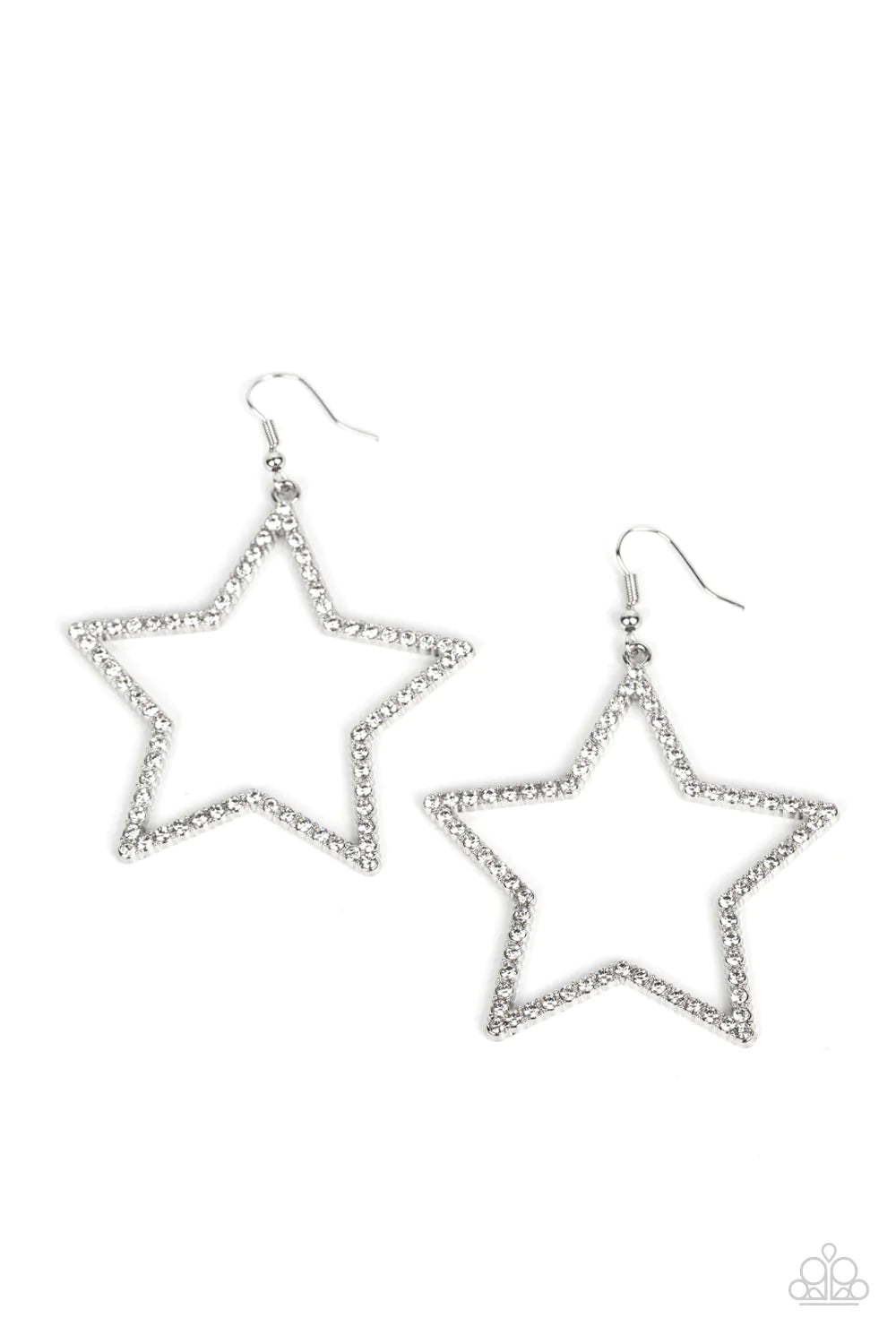 Paparazzi Earring ~ Supernova Sparkle - White