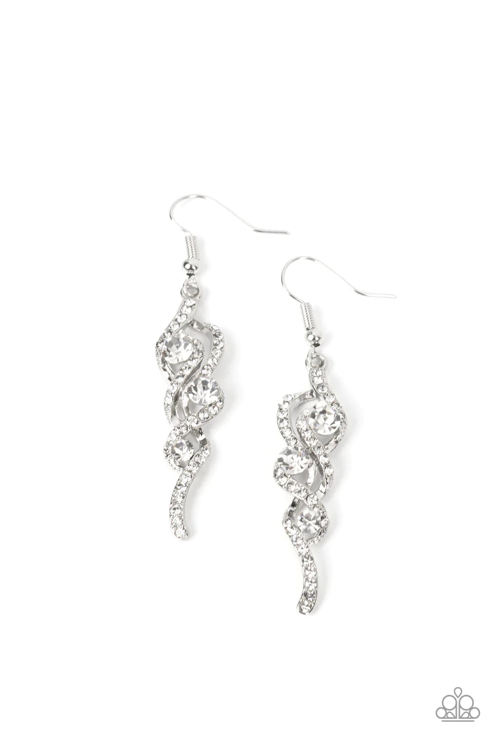 Paparazzi Earring ~ Highly Flammable White Paparazzi Jewelry Online Store