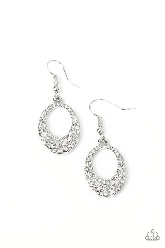 Showroom Sizzle - White - Paparazzi Earring Image