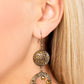 Eastern Entrada - Brass - Paparazzi Earring Image