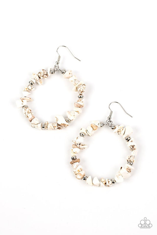 Mineral Mantra - White - Paparazzi Earring Image