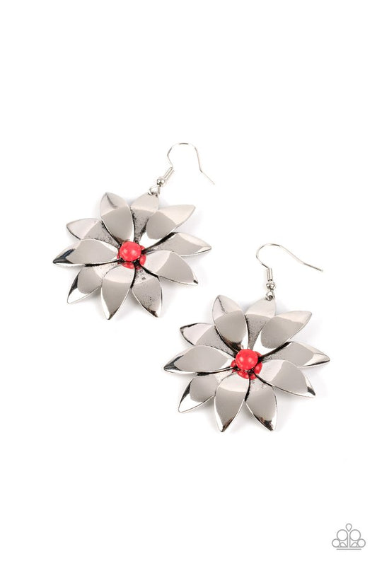 Pinwheel Prairies - Red - Paparazzi Earring Image